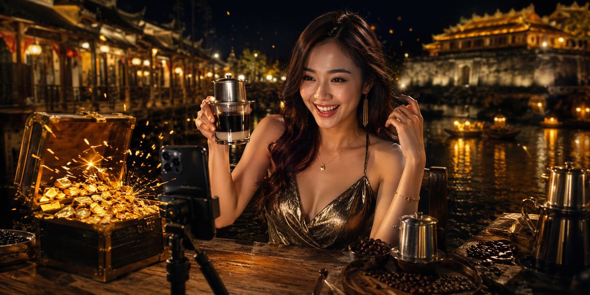 Người dùng Việt Nam thưởng thức cà phê và trải nghiệm nền tảng giải trí trực tuyến tại Huế